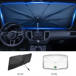 Car Windshield sunshade Umbrella Car Accessories For Skoda Octavia Roomster Fabia Rapid Scala Superb Karoq Kodiaq Kamiq Citigo