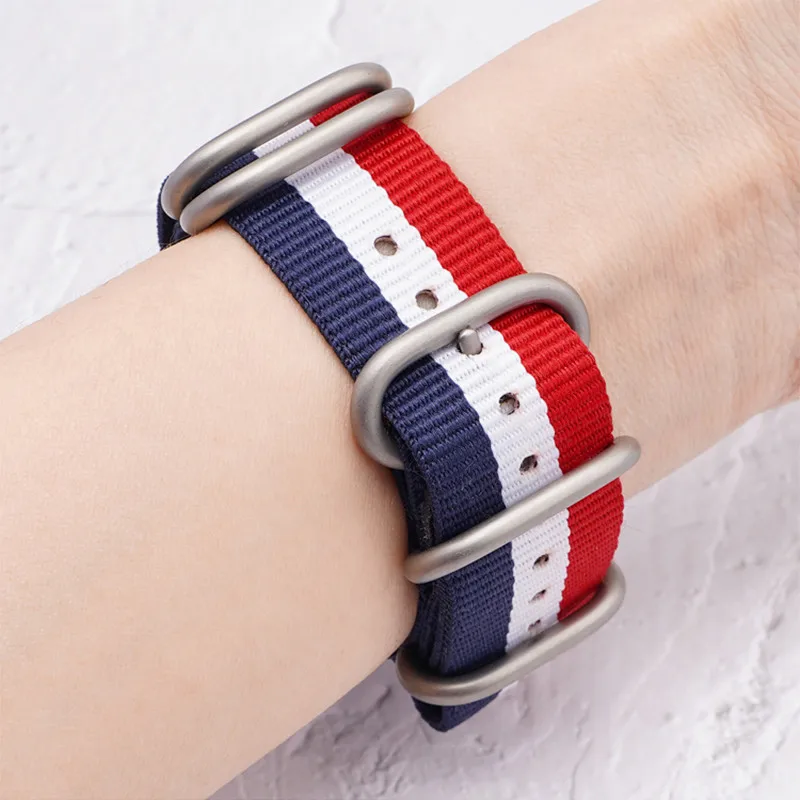 20mm 22mm Nylon Strap for Seiko DW MoonSwatch Men Sport Waterproof Watchband Replacement Accessories