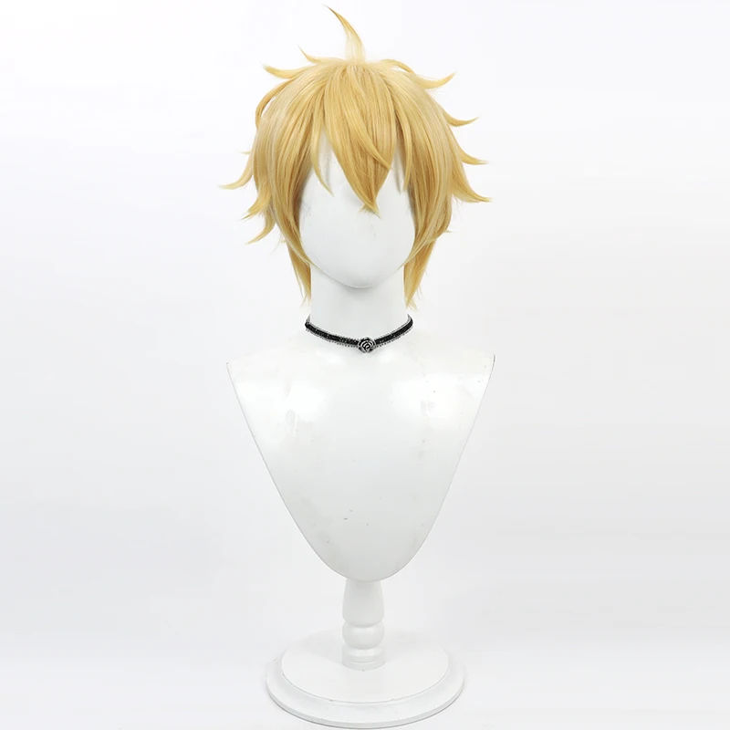 Anime Wind Breaker Akihiko Nirei Cosplay Wig Yellow Short Heat Resistant Synthetic Hair Halloween Party