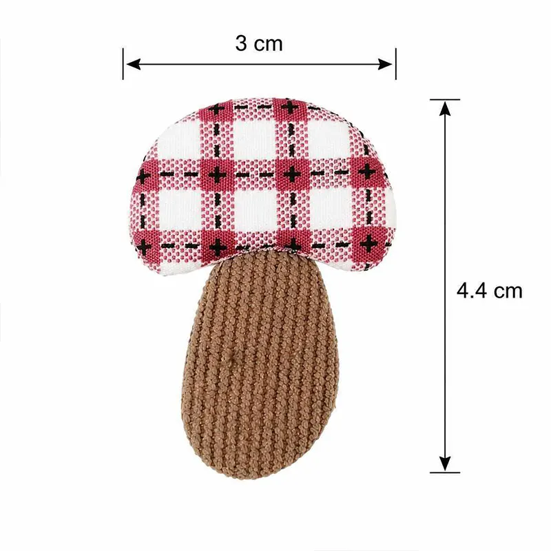 40 Stück 3*4,4cm Pilzform Haarspangen Zubehör Patches für DIY Kleidung Tasche Socken Dekoration – Detail 5