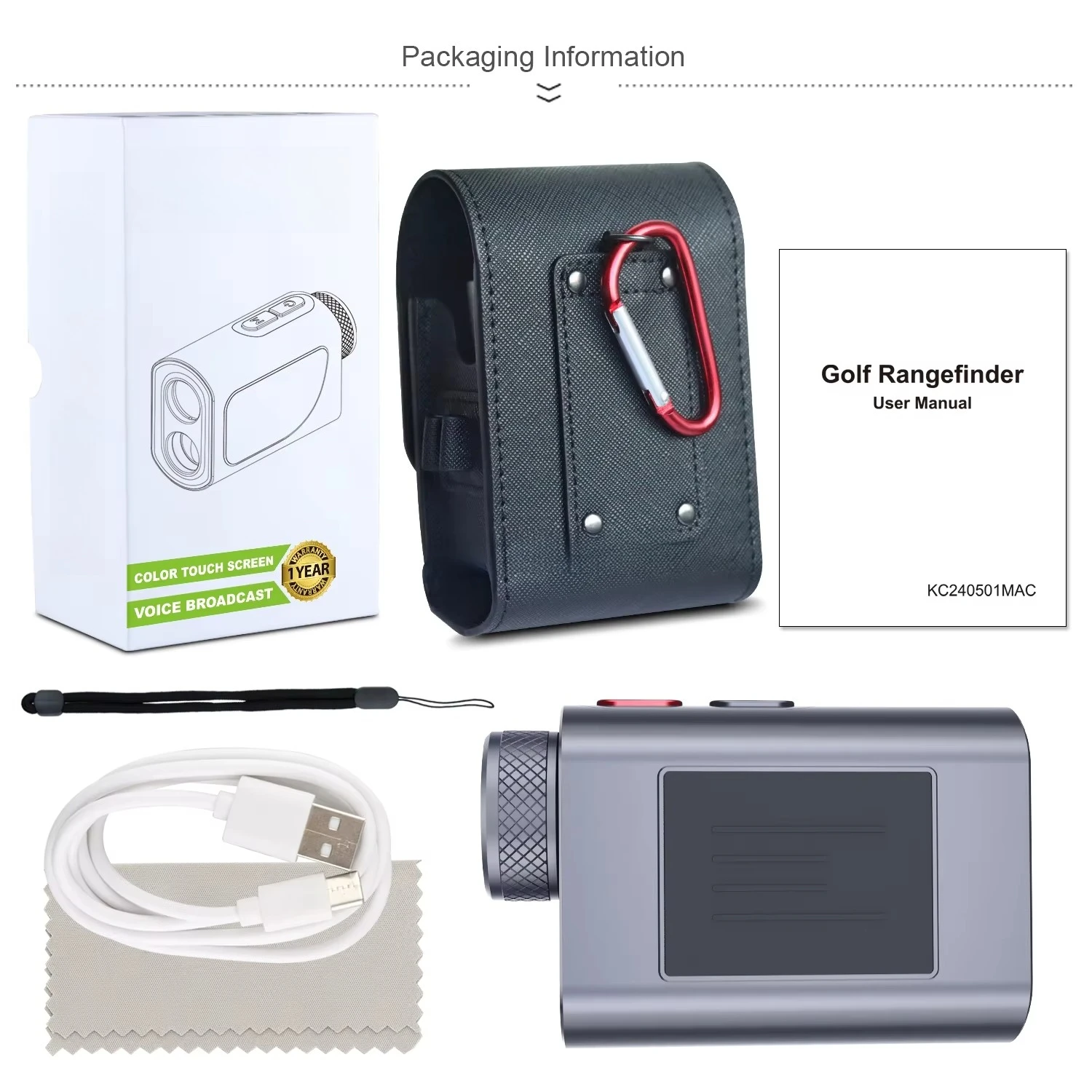 

600m Gray Golf Rangefinder for Golf Outdoor Sports