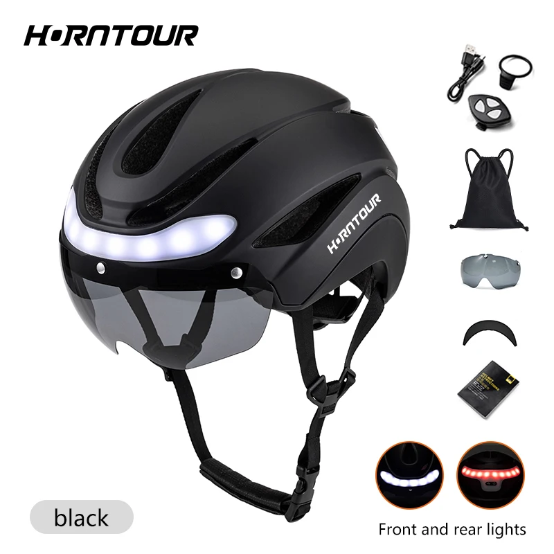 

Horntour New Bicycle Helmet Ride Lights Racing Road Bike Helmet Men and Women Outdoor Sports Pro Cycling Bicicleta Safety Cap ﻿