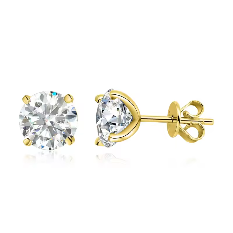Smyoue 0.2-3CT Rose Gold Color Moissanite Stud Earrings for Women Sparkling Classic Wedding Lab Diamond Earring Pure 925 Silver - Image 8