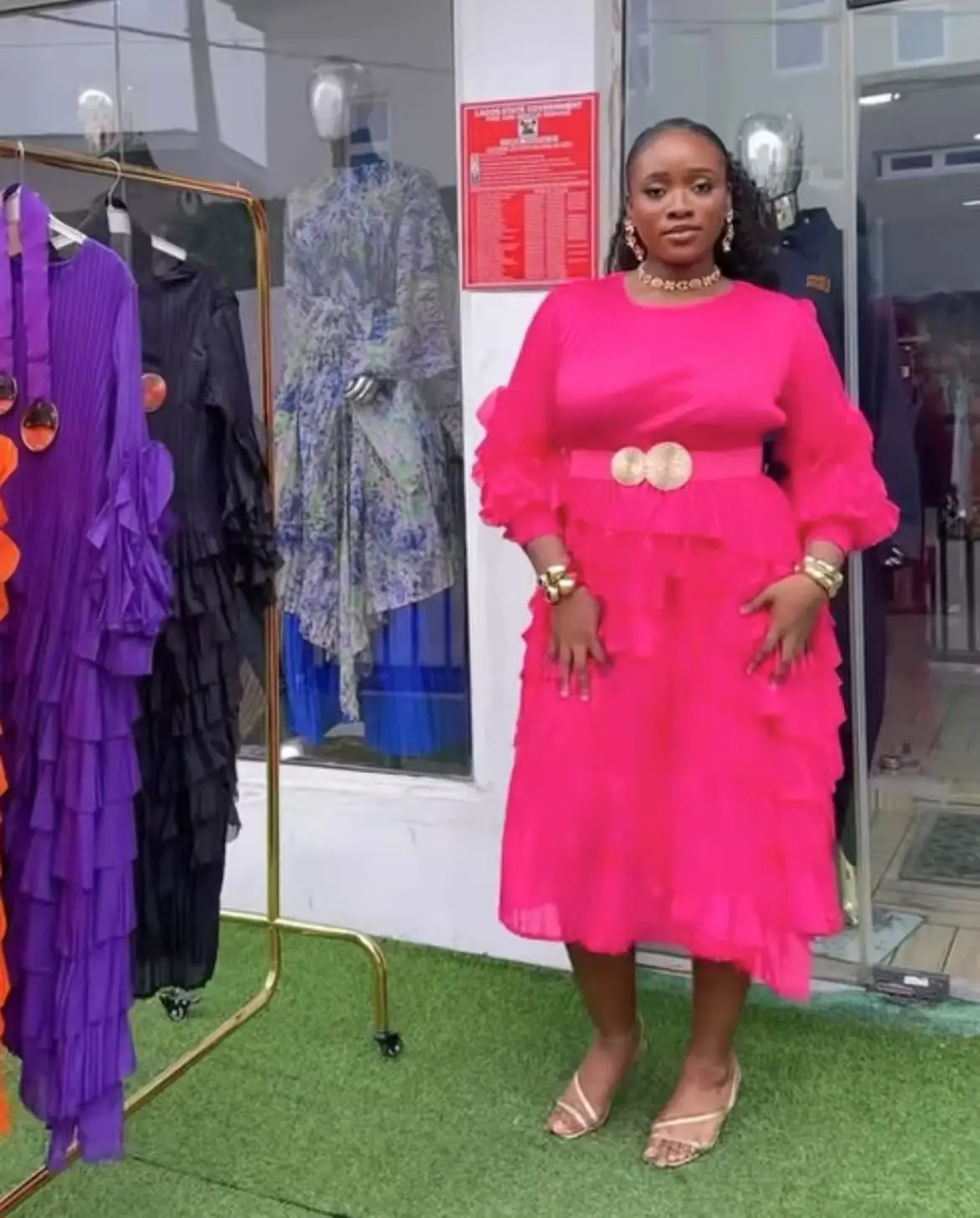 

Miyake Dress Pleated Temperament Thin Loose Elegant Long Skirt 2025 Summer New Women's Clothing