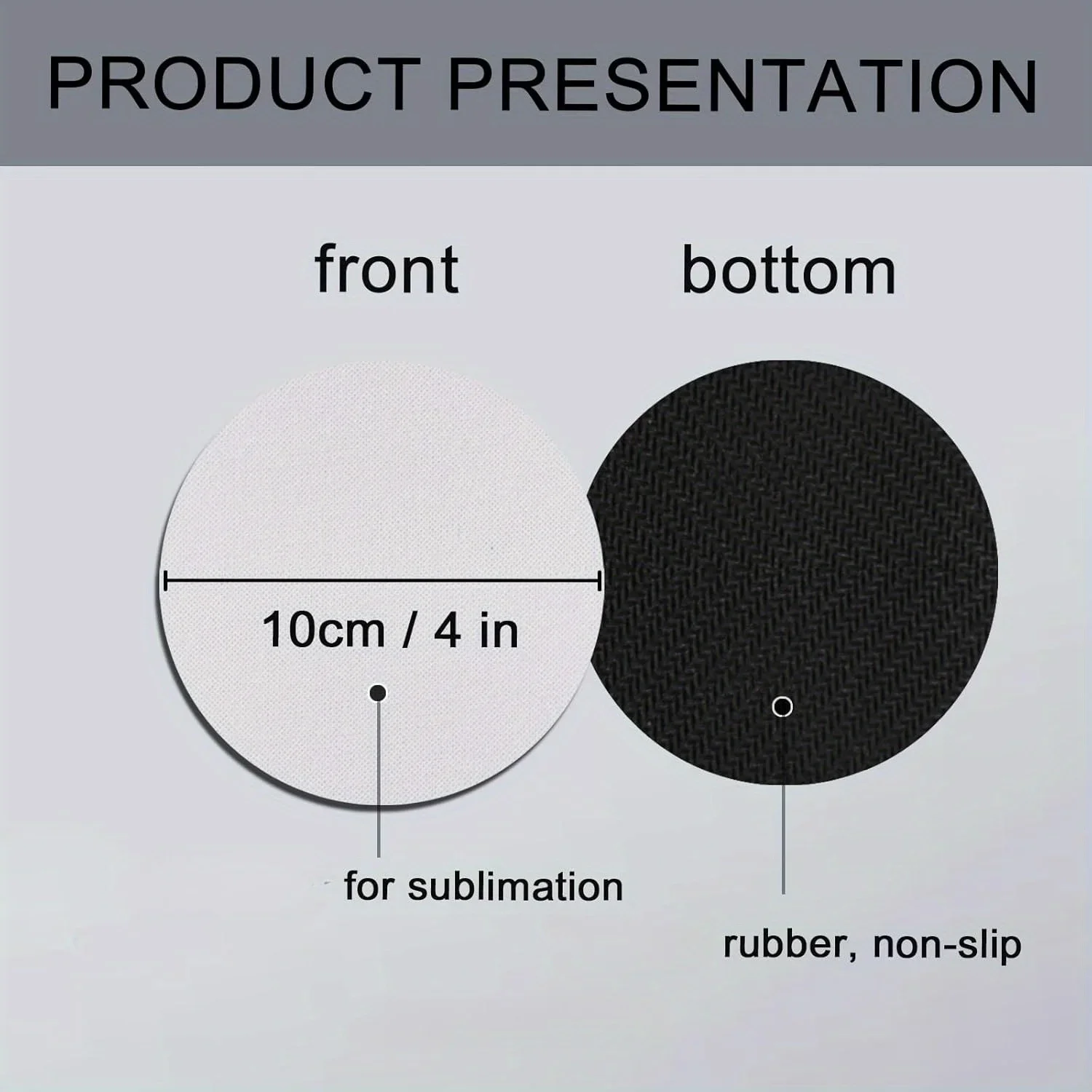 10/50 Pcs Blank Coasters for Sublimation – DIY Heat Transfer Printing Craft Mats