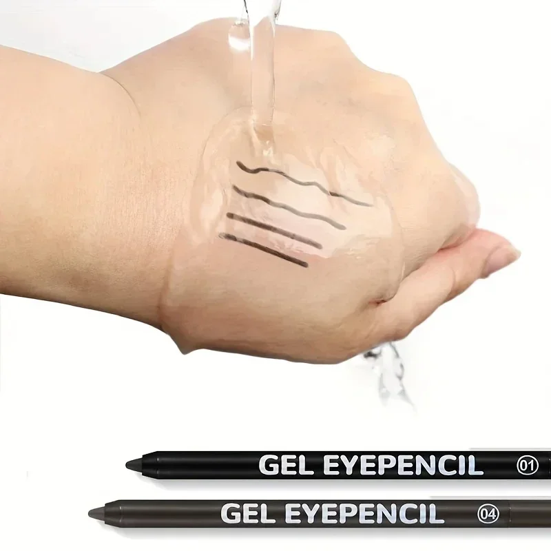 Heallor 12-Farben-Eyeliner-Stick-Pack mit Glitzer und Schimmer – langlebiger, schwarz-braun-blauer Eyeliner-Stift mit glatter Anwendung