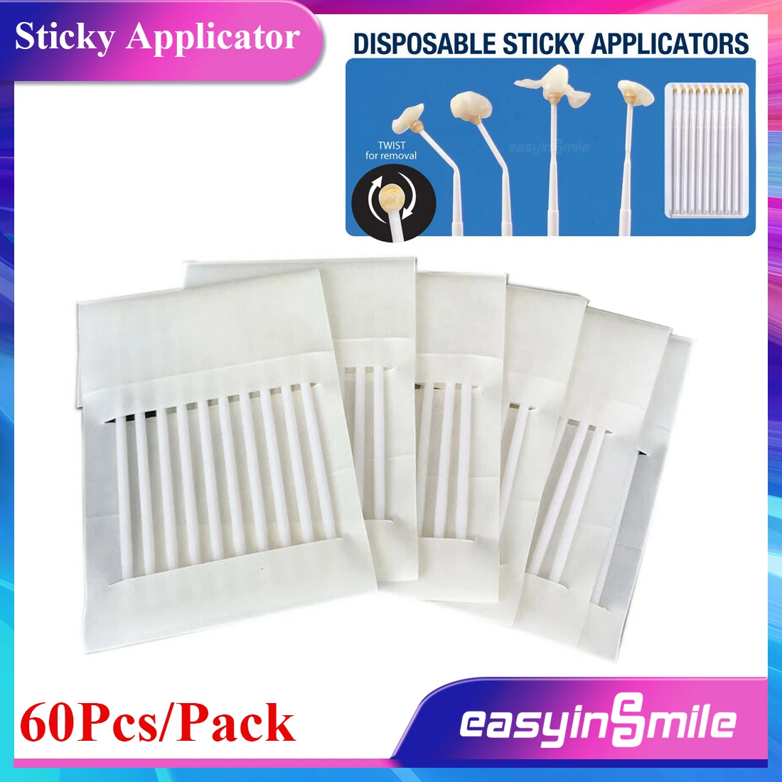 EASYINSMILE 60Pcs Dental Disposable Lab Twist Removal 4 1/2