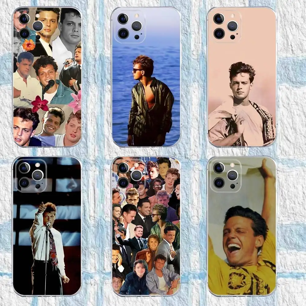 

L-Luis Miguel Singer Phone Case For iPhone 17,16,15,14,13,12,11 Pro,Max,Plus,X,XS,XR,SE4,E Mini Transparent Soft Cover