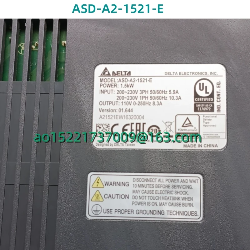 Original test is 100% OK A2 series 1.5KW ASD-A2-1521-E ASD-A2-1521-F ASD-A2-1521-L ASD-A2-1521-M ASD-A2-1521-U AC Servo driver