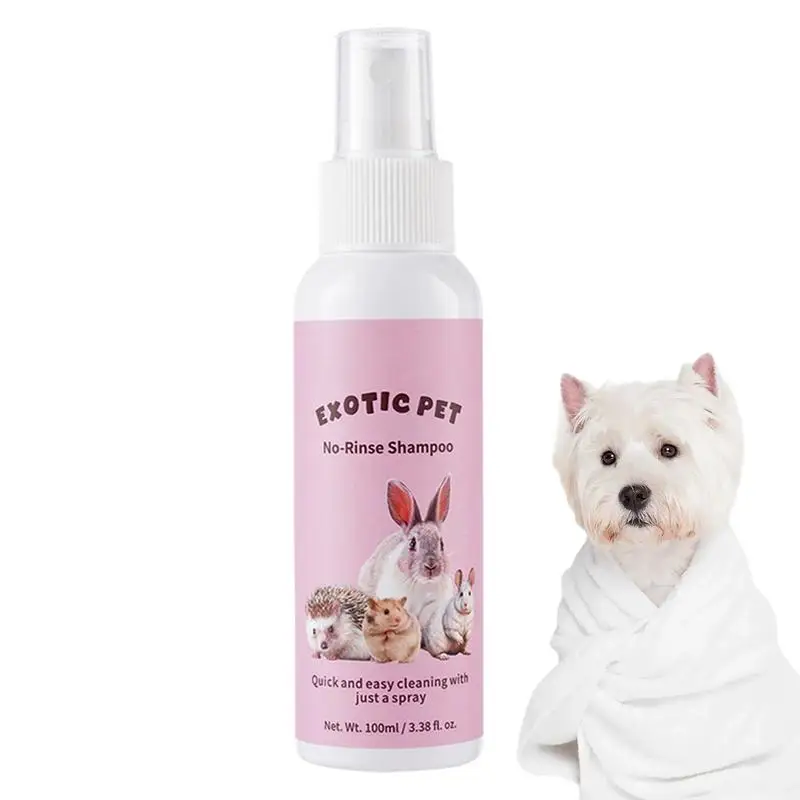 Dog Dry Shampoo 100ml Sensitive Dog Shampoo No Rinse Cats Puppies Shampoo Spray & Conditioner Moisturizing For Cats Pet Products