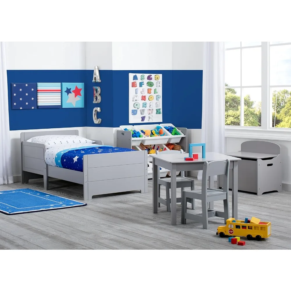 Delta Children MySize Set tavolo e sedia in legno per bambini (2 sedie incluse)-ideale per arti e mestieri, Snack Time & altro-Greenguar