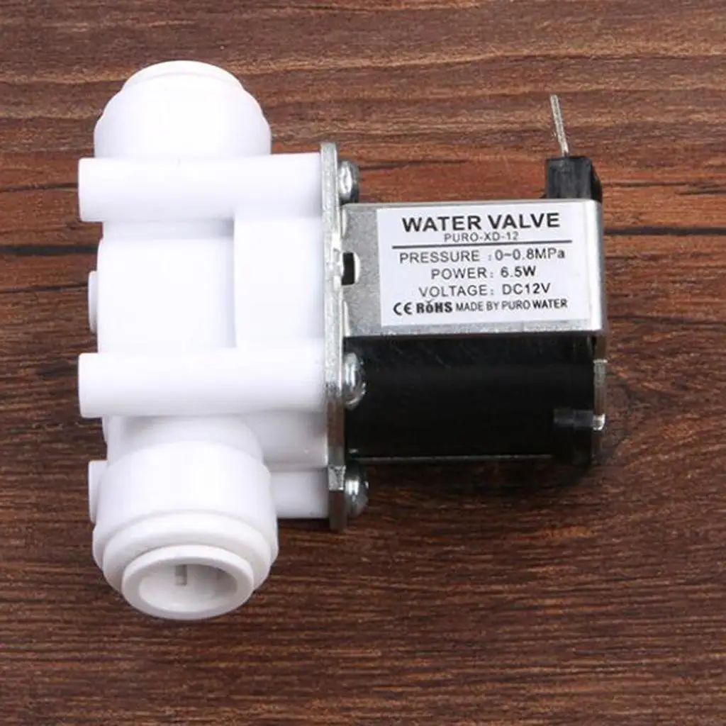 Flow Control Solenoid Valve Fast Plug-in 12V Pump Accessory for Reverse Osmosis Purifying Equipment