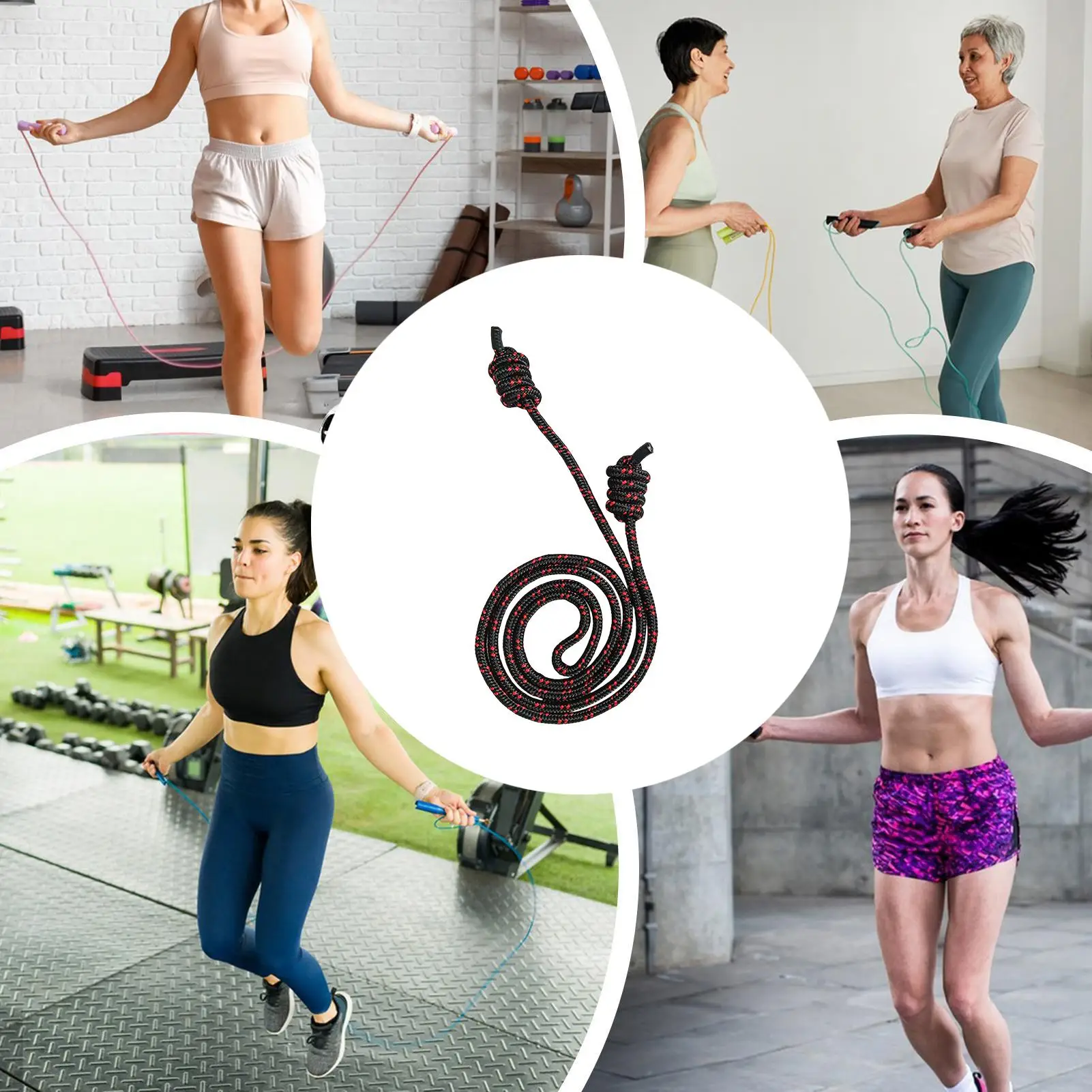 القفز على حبل حرق الدهون حبل تدفق القلب المحمولة قوة المدرب للرجال النساء المنزل في الهواء الطلق العمل فقدان الوزن رياضة القلب التدريب #5