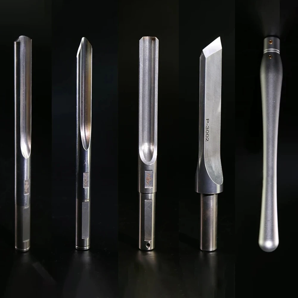 Aluminum Alloy Woodturning Chisel Set – 4PCS 440C Steel Bladesfor for DIY Wood Lathe Turning, Carving, Hollowing & Cutting
