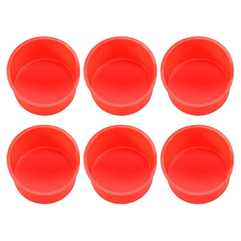 

LUWEI 12Pcs Mini Cake Molds 4 Inch Round Baking Pan Non-Stick Silicone Baking Mold Bakeware Pan Reusable