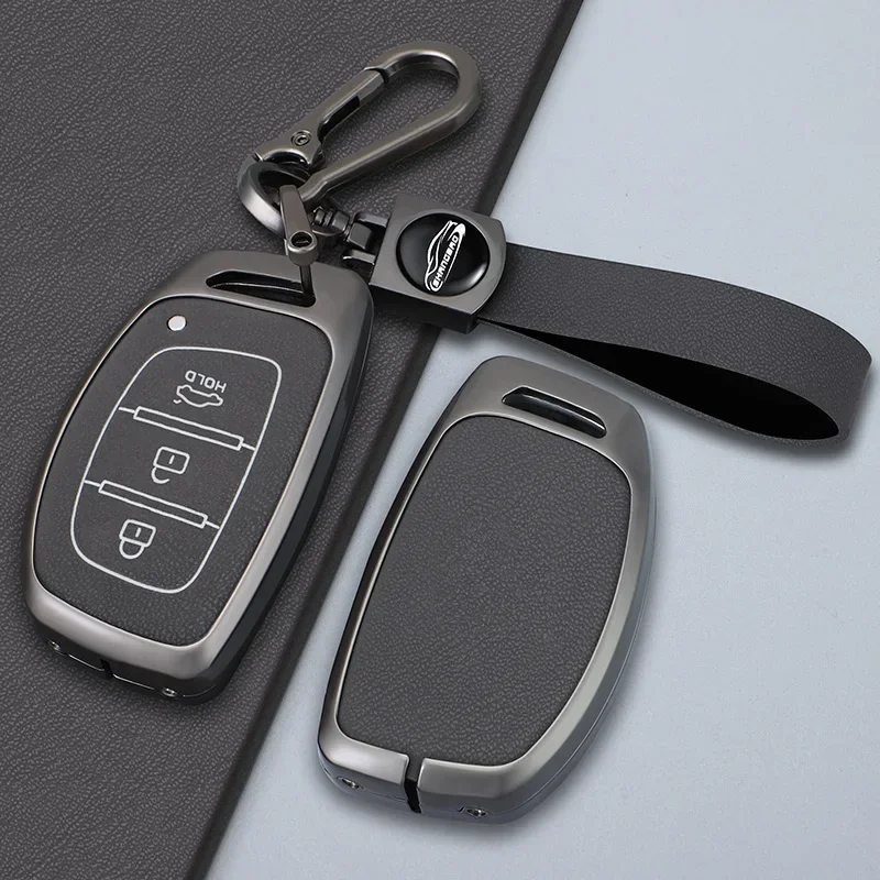 

Alloy 3 4 Button Car Key Case Cover For Hyundai Avante Sonata Santa Fe 2015 2017 2018 Tucson 2017 2018 Elantra Azera 2018 Creta