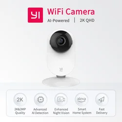 YI Pro Home 2K Wifi Surveillance Camera 3MP IP CCTV Smart Home Baby Pet Monitor Security Protection Compatible with Alexa
