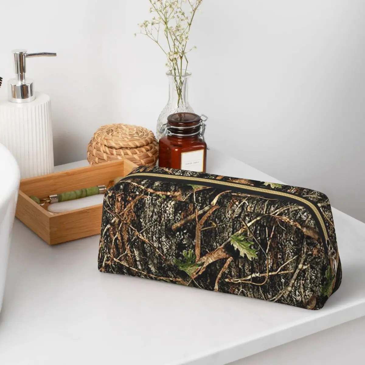 

Real Tree Camouflage Pencil Cases for Students School Pen Box Pencil Bag Large Storage Pencil Pouch Pen Holder