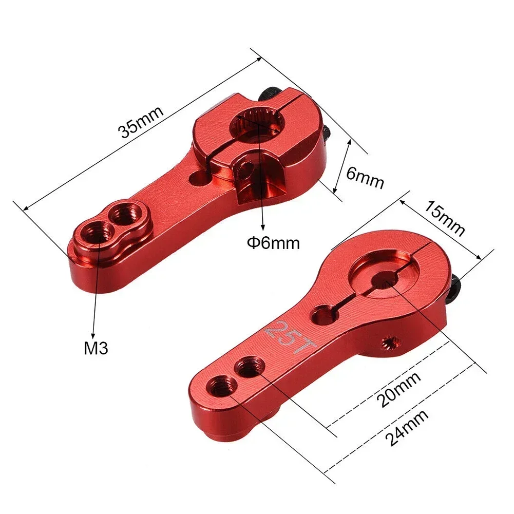 5 stücke 25T Aluminium RC Servo Arm Horn Einzigen Arm/Dual Arm Für Futaba Savox Xcore HL HSP HD Power 3-20kg RC Werkzeuge