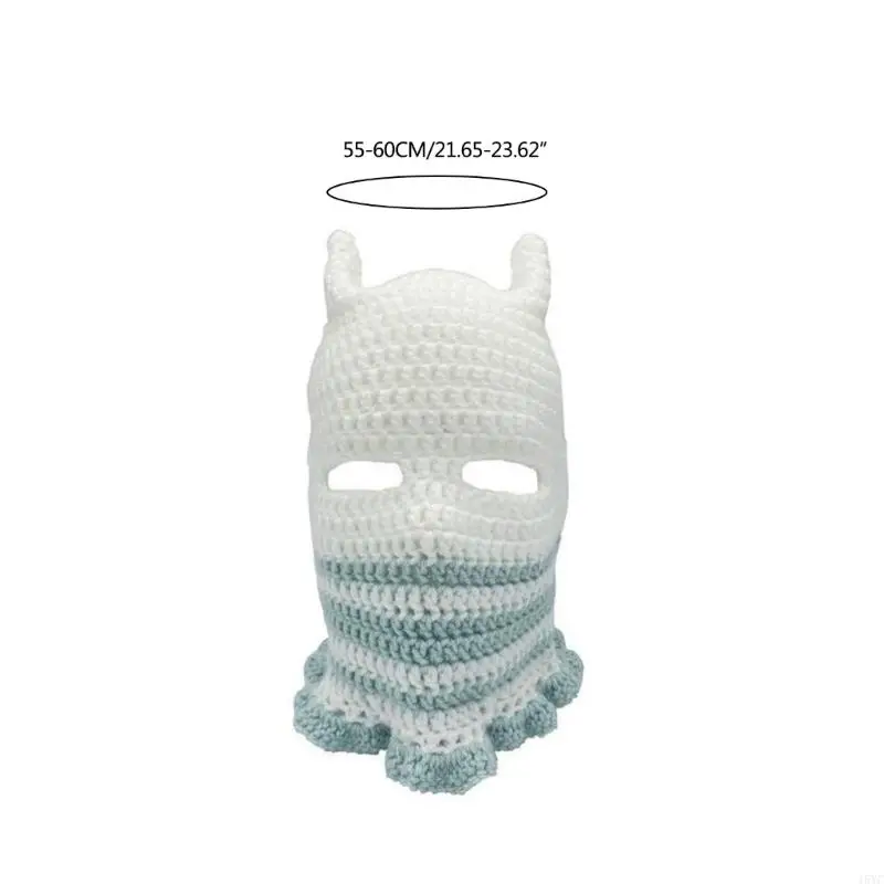 1PC Winter-Gesichtsmaske, Skimaske, warme gestrickte Sturmhaube für Männer und Frauen, winddichte Gesichtsabdeckung für Halloween-Party im Freien – Detail 6