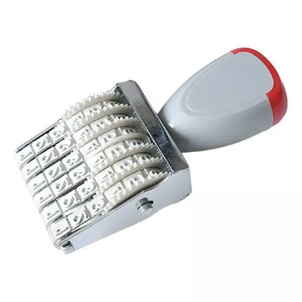 6x 4/5mm Band Rolling Wheel Business Stamps Number Stamp 6 Digits Roller Stamp for Office