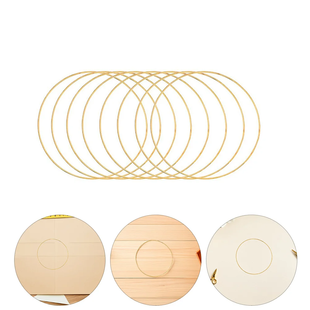 

10pcs Craft Diy Hoops For Dreamcatcher Round Metal Rings Retro Style Craft Hoops Home Decor Metal Dreamcatcher
