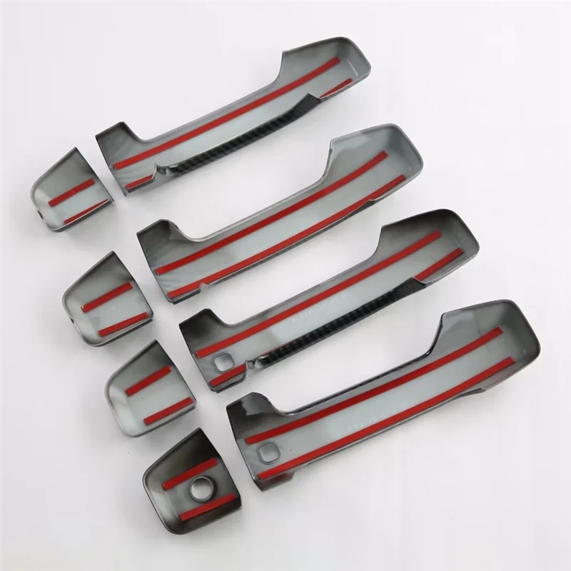 

For Mitsubishi Triton / L200 2024 Carbon Fiber Car Door Handle Cover Trim Exterior Accessories