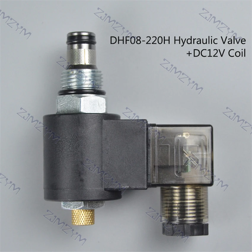 Électrovanne filetée hydraulique de cartouche 2 positions 2 voies normalement fermées DHF08-220H LSV08-2NCP-M DC12V/DC24V/AC220V 250bar