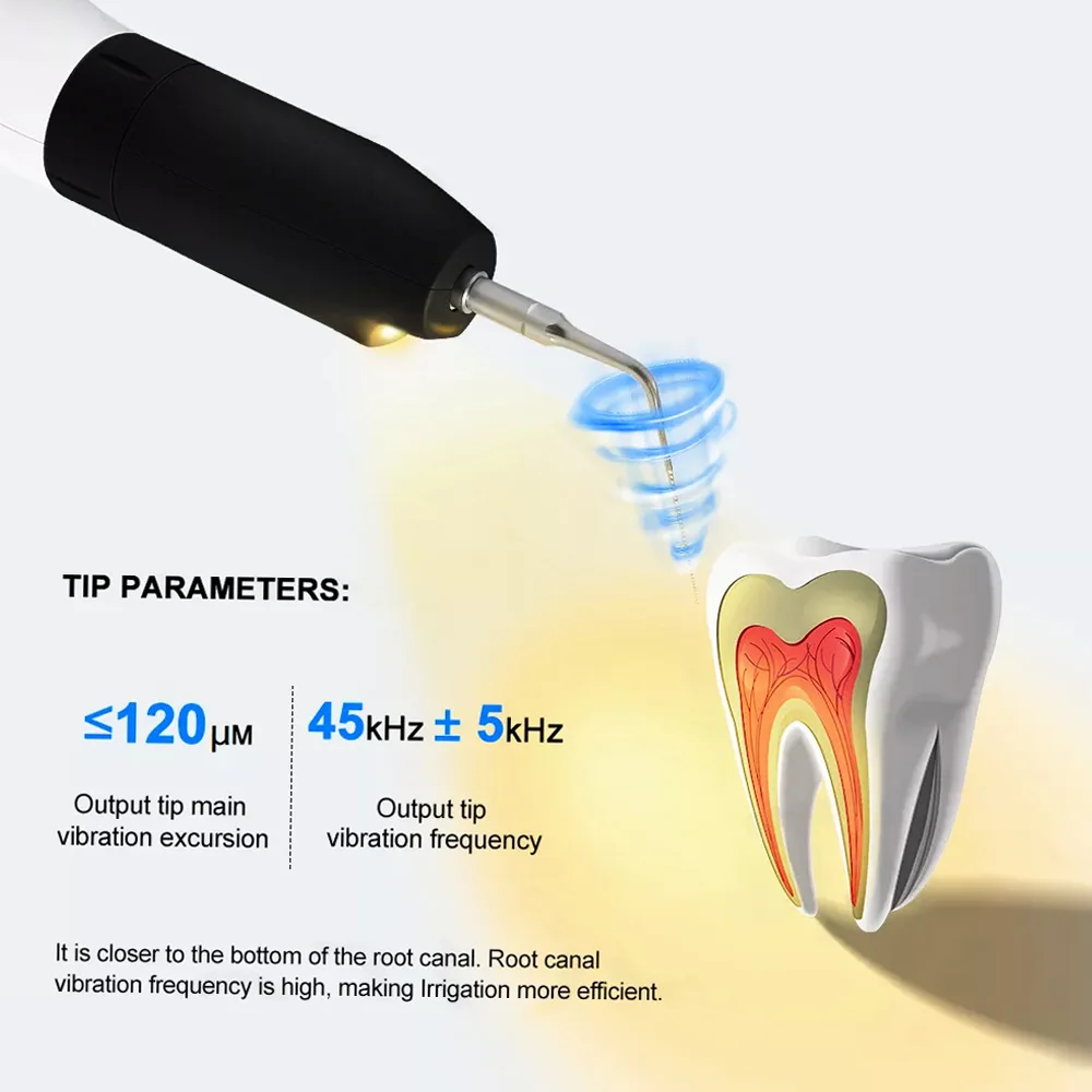 Exp LED Dental bezprzewodowy aktywator ultradźwiękowy Endo Ultra Activator ultradźwiękowy mycie zębów z 6 końcówkami narzędzia stomatologiczne