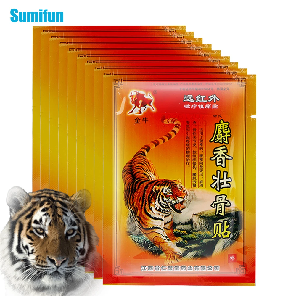 

400Pcs=50Bags Hot Sale Tiger Analgesic Patches Rheumatoid Arthritis Pain Relief Stickers Back Knee Joint Muscle Ache Plaster