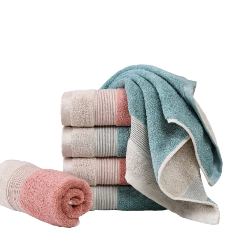 Thickening Set of 2/4 Small Towel Sets 34X74cm Bamboo Fiber Infant Baby Wipes Pure Color Hand Towels Children Wash Face Towels