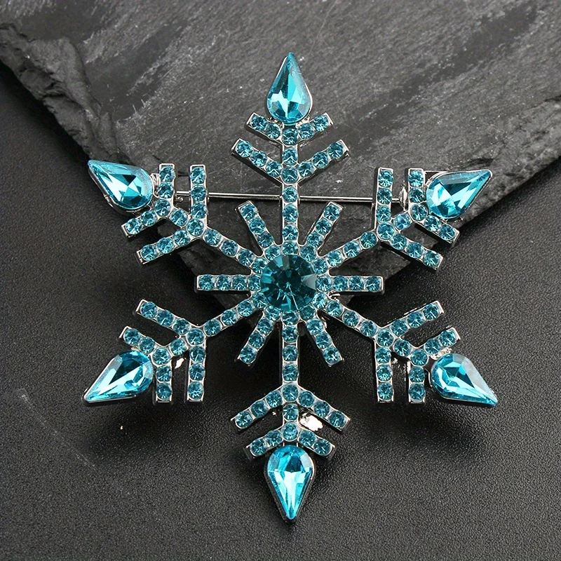 الحد الأدنى الإبداعية شخصية بسيطة المتخصصة سداسية قطع ندفة الثلج بروش #3