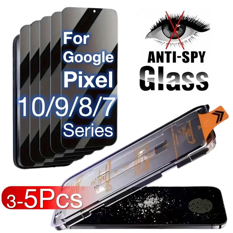 

1-5Pcs For Google Pixel 7 8 9 10 Pro XL 8A 7A 6A Series Mobile Phone Screen Protector Anti-Peeping Tempered Glass Film