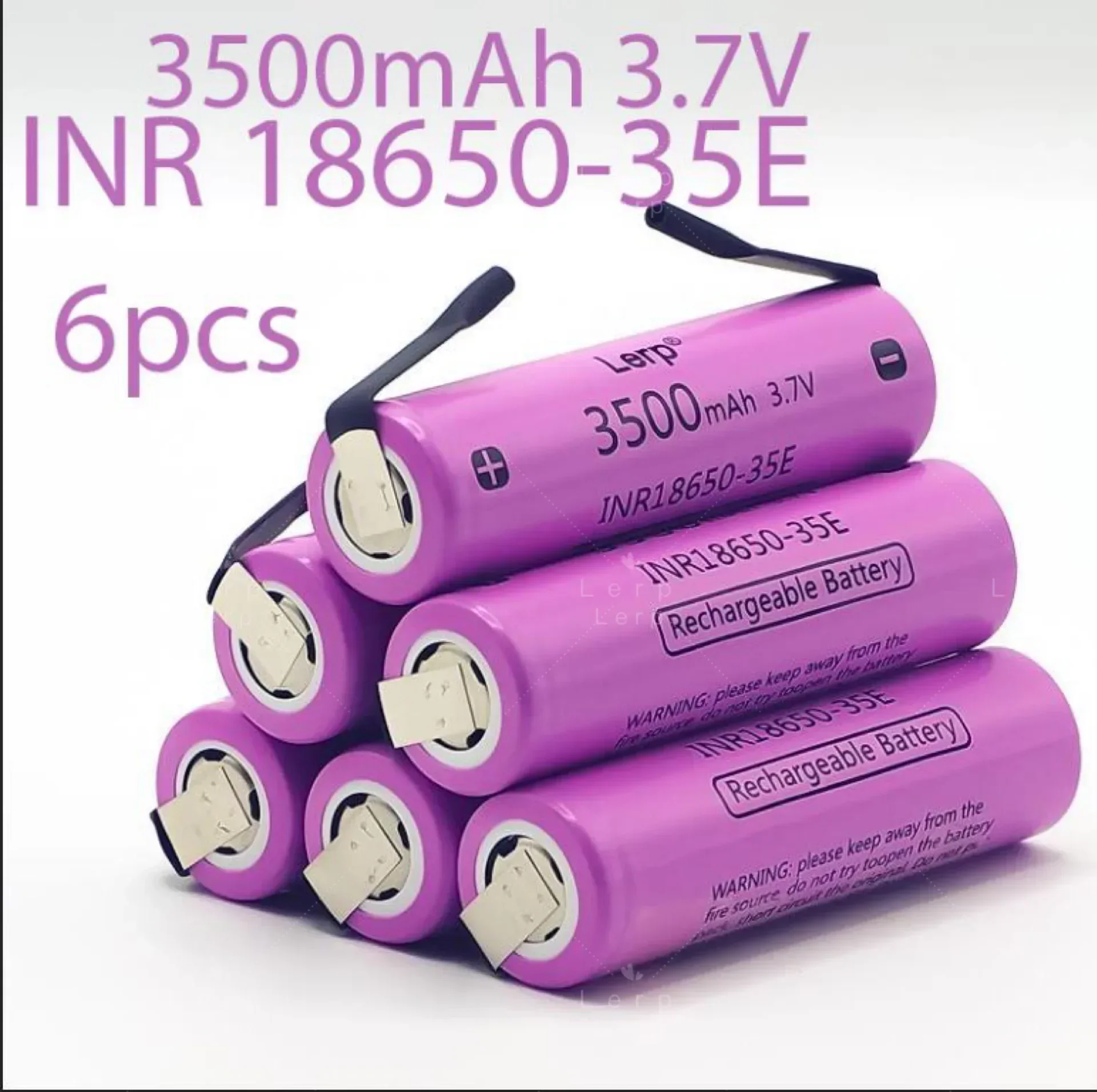 Batería recargable de iones de litio, 100% original, 186503500 mAh, 25A, descarga INR 186503500 mAh, 3.7V