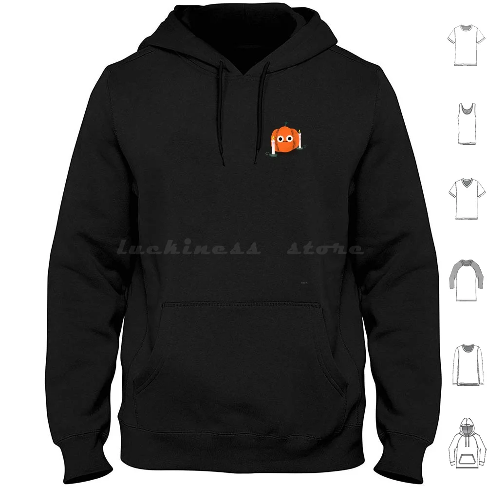 Cute Pumpkin | Halloween Hoodie cotton Long Sleeve Halloween Spooky Moon Clouds Night Nighttime Glow Glowing Moon Autumn Fall