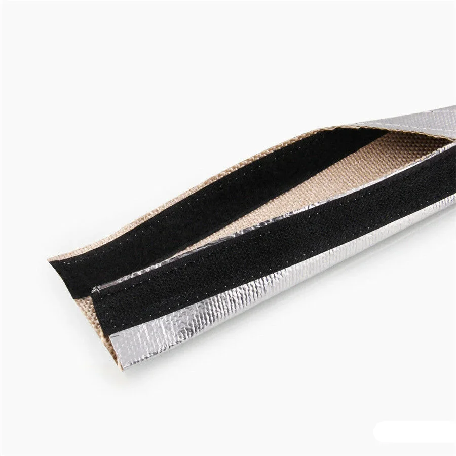 1M Car Metal Heat Shield Sleeve Insulated Wire Hose Cover Wrap Loom Tube Auto Interior Metal   Heat Shielding Sleeve Accessories