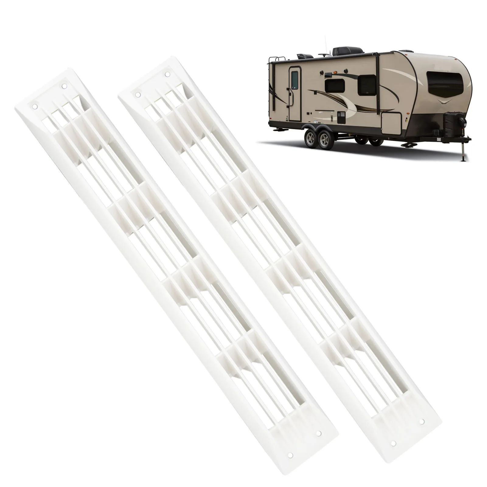 

1 Pair Ventilation Rectangle Grill Cover White Air Vent Cover For Caravan RV Marine Boat Ventilation Accessories