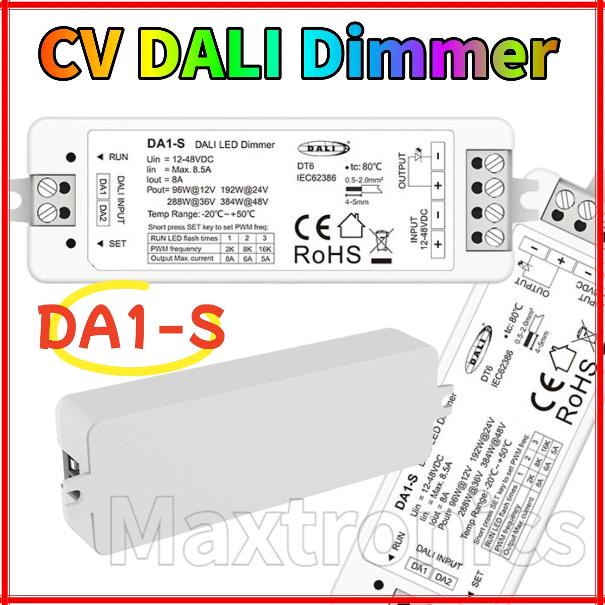

Constant Voltage DALI LED Dimmer DA1-S(DT6) DC12-24V Can 3Kind PWM Frequency With Push Switch Dimming for Single Color LED Strip