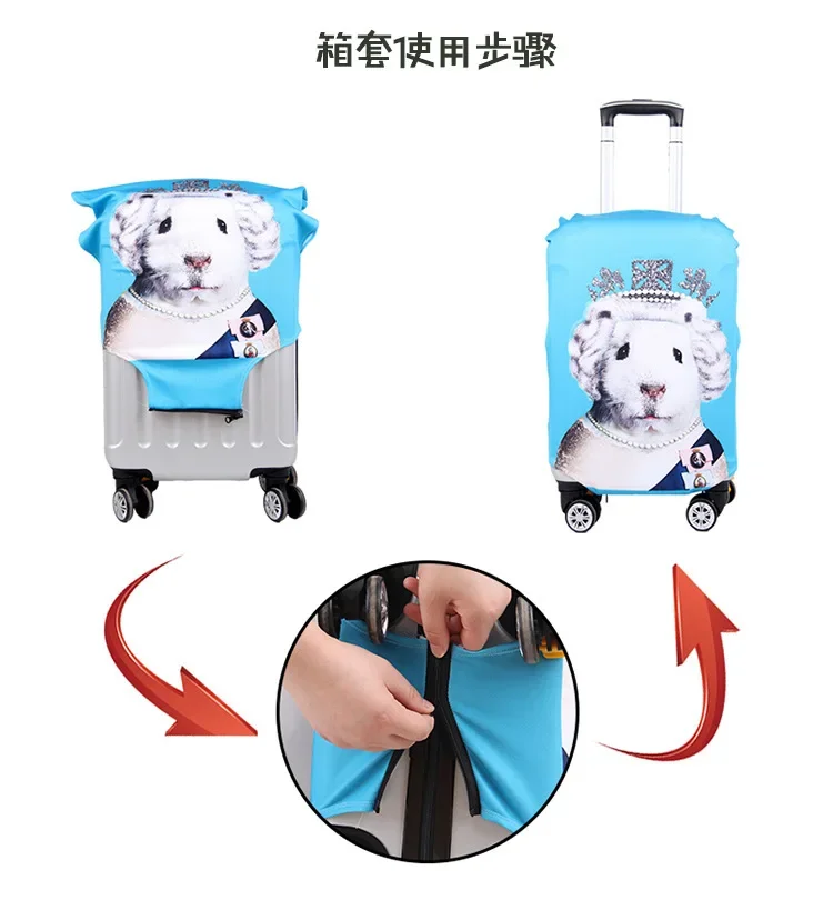 MINISO Stitch Stitch Printed Spandex Elastic Thickened Dust Cover Cartoon Suitcase Protective Cover Anime kawaii Cartoon