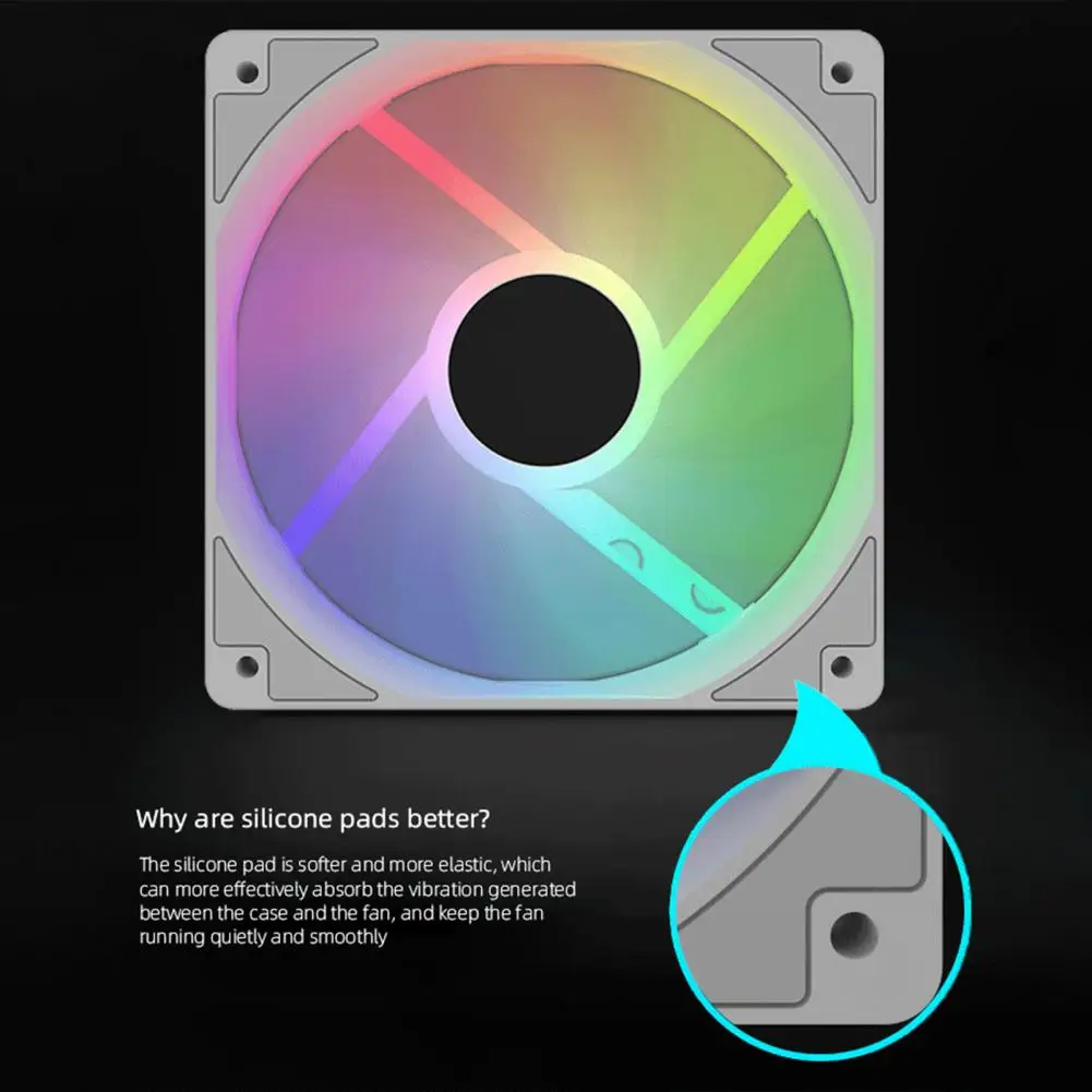 Cooling Fan Heat Dissipation High-Air Volume Rapid Cooling LED Light PC Computer Case Cooling Fan Computer Accessories