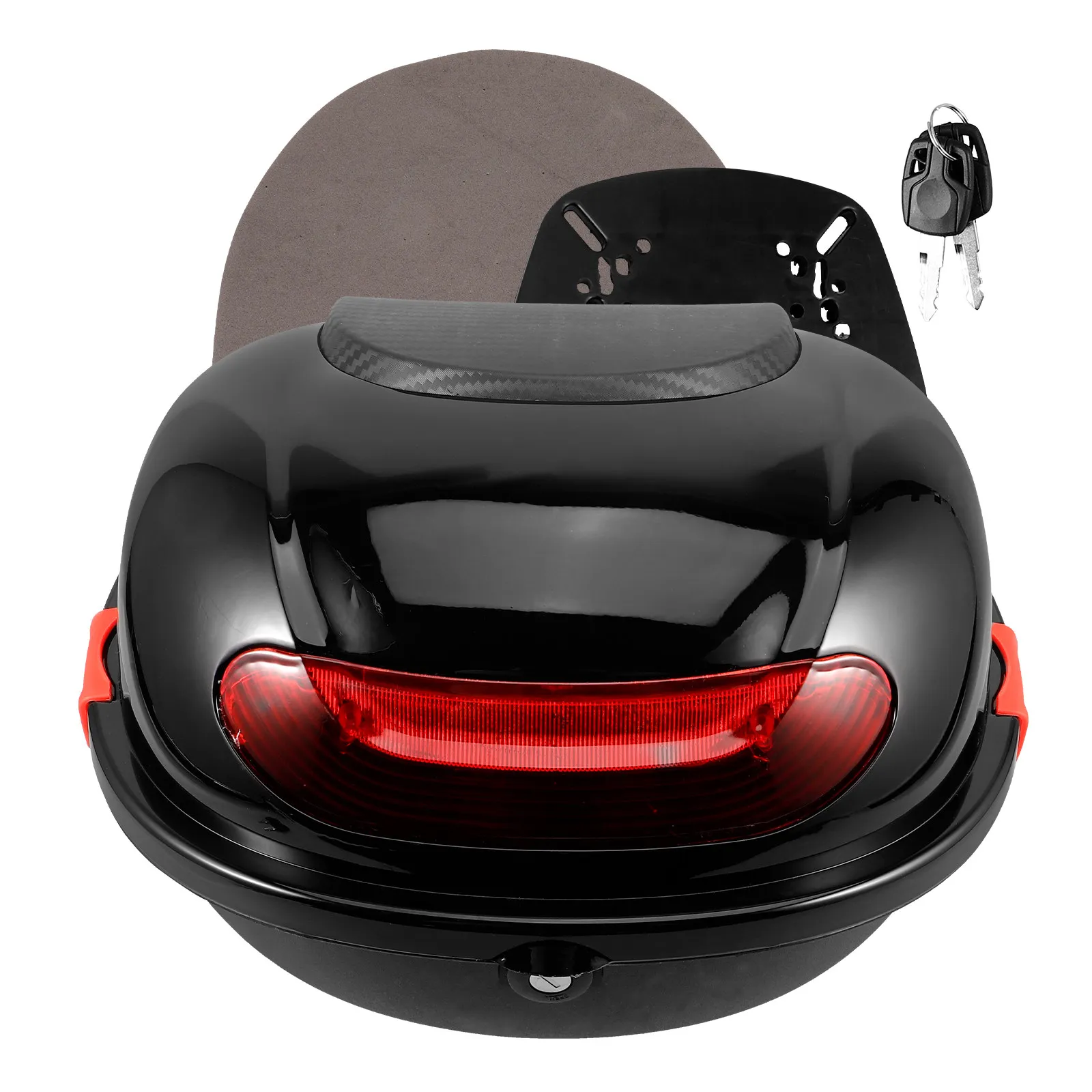 

Motorcycle Tail Box Top Case Heavy Duty PP Storage Trunk Mounting System for Scooter and Motorcycle Rear Luggage