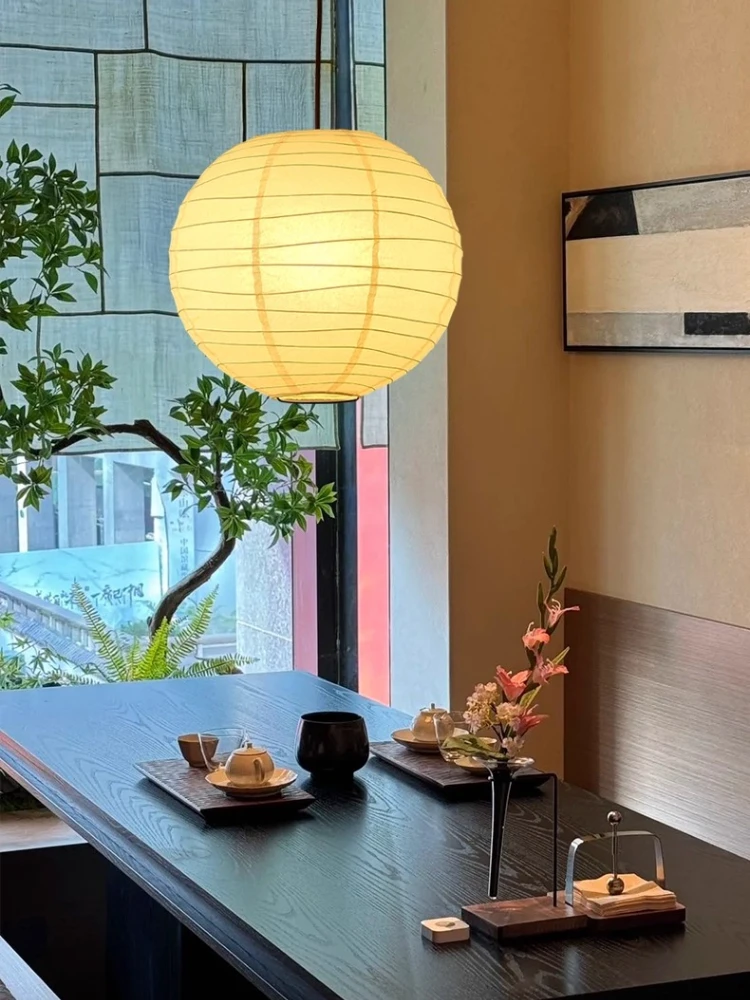 

Антикварный ресторан в японском стиле ваби-саби для спальни, проживание в семье, чайная комната, гостиная, магазин одежды, круглый подвесной светильник