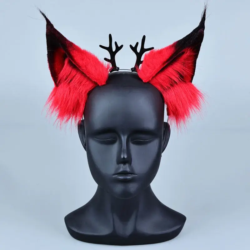 Anime  Hazbin Hotel  Alastor Cat Ears Cosplay Replica Prop Carnival Fancy Cosplay Gift