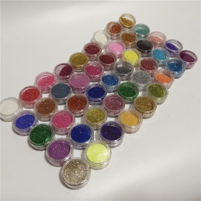 Juego de 45 piezas colores para tatuaje temporal de niños, de diamante Flash para polvo de purpurina cara, cuerpo, pintura de uñas, decoración de