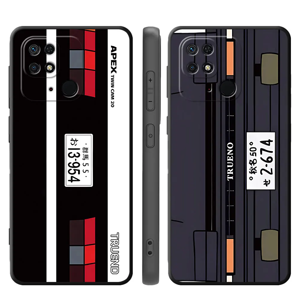 Initial D AE86 Cars Case for Xiaomi Mi 11 Lite 11T CC9 Pro Note 10 13 12T 12 Lite 10T Pro 13 Pro Black Soft Cover