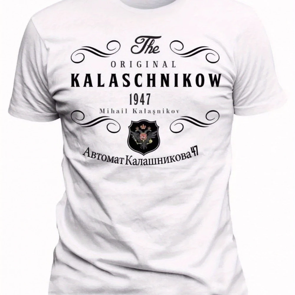 Men's Kalashnikov CCCP Moscow Russia T-Shirt Union Inspired Iconic Logo Print Soft Comfortable Collectible Casual Wear