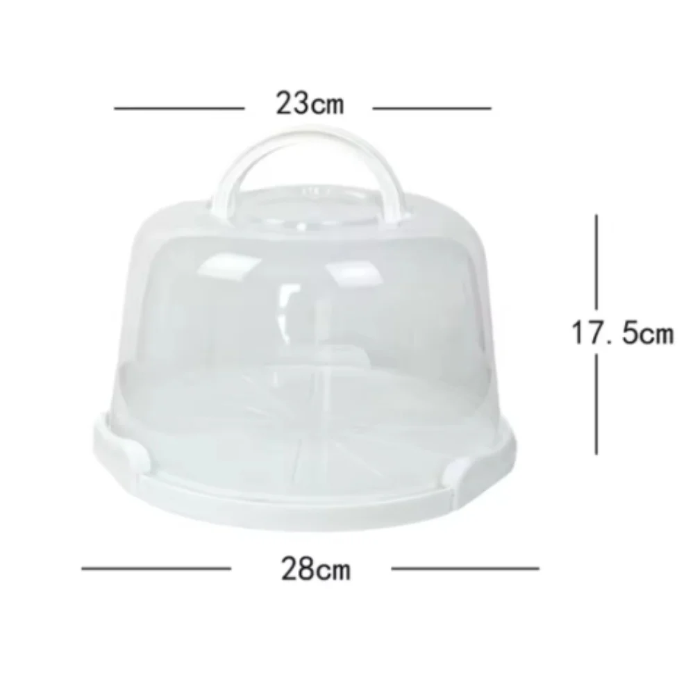Cake Box Constructed from Food-Safe PP Plastic with Foldable Handle 17.5cm Height and Reliable Clasp for Daily Bakery Use