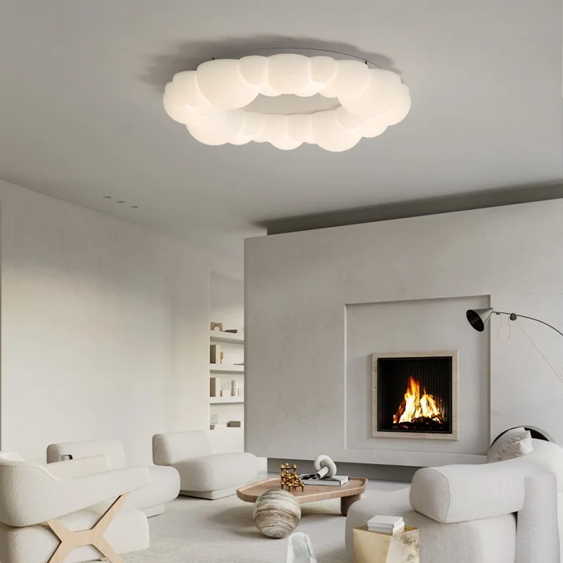 

Cloud ceiling lamp Italian designer romantic Bedroom lamp Nordic creative ring restaurant room lamp Decro Lights