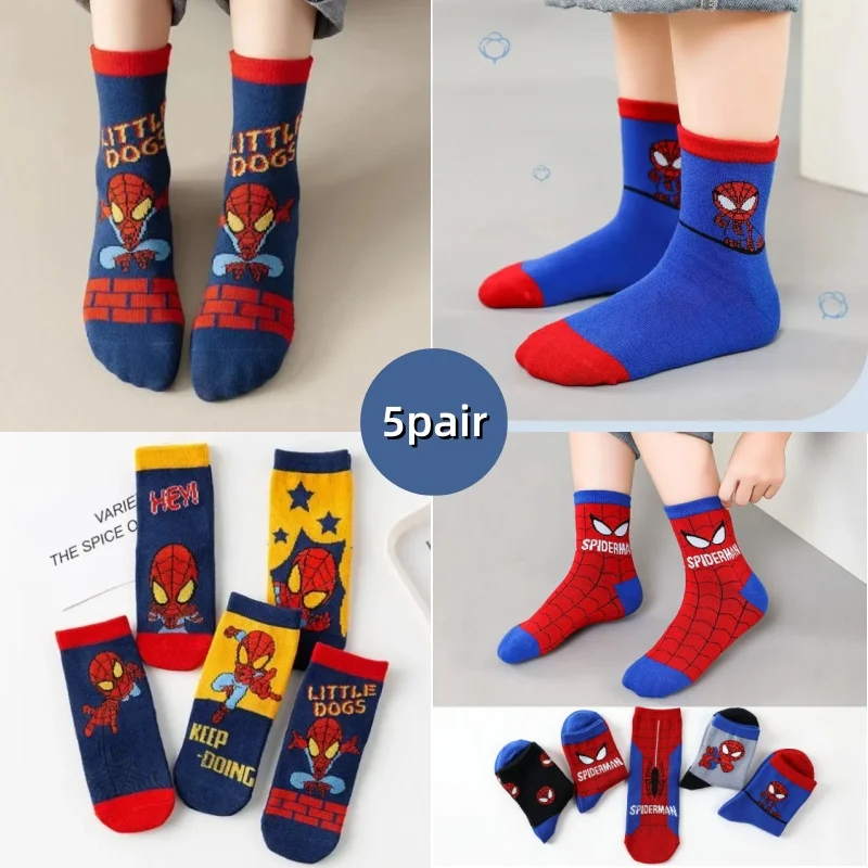 Neue Cosplay Kostüme Anime Socken Spinne Cartoon Anime Held Baumwolle Jungen Kinder Kurze Socken Herbst Winter Superhelden Cosplay