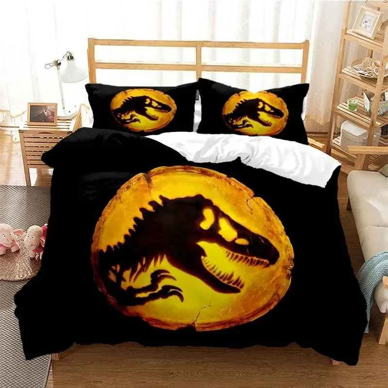 Jurassic Park Duvet Cover Set Dinosaur Bedding Sets Comforter Cover Set Single Twin Full Queen Size Youth Aldults Girl Boys Gift